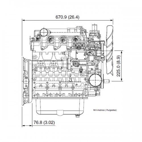 Motor Diesel Kubota V2403MDI 50 Hp 2400cc